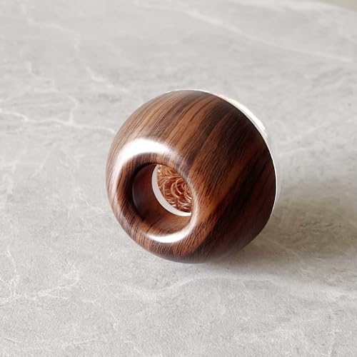 Walnut Wood Paper Clip Holder , Wooden Magnetic Paper Clip Dispenser with Rose Gold PaperClips 100pcs 28mm(1.1") Cute Office Supplies for Desk Organizer - color: Walnut