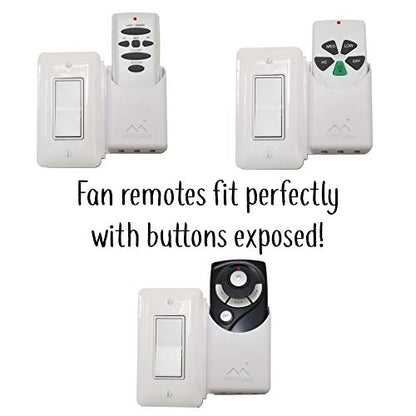 The No-Screwups Remote Control Holder by Mount Genie (Black): Wall Mount with No Damaging Screws or Tape. Installs in Seconds on Any Light Switch. Great for TV, Ceiling Fan and Roku Remotes. - color: Black