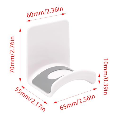 1Pcs White ABS Plastic Headphone Stand Hanger, Table Wall Mount Headset Holder Hook, Adhesive Earphones Hangers for Desk Headphone Hanger, Most Headphones and Controller - color: White, size: Wall Mount