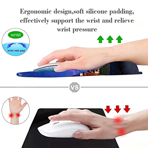 Ergonomic Mouse Pad With Wrist Support - Gaming Mousepad for Laptop, Office Decor Desk Accessories With Non-Slip Rubber Base, Anime Design - color: [MULTI-COLORED]