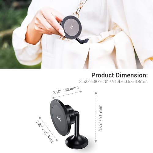 Magnetic Phone Tripod Mount Adapter with Arca Base &1/4" Screw Hole Compatible with MagSafe, 60° Tilt iPhone Tripod Holder for iPhone 17 16 15 14 13 12 Pro Max Plus, Selfie Stick Tripod Arca Ball Head