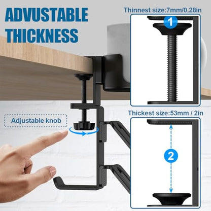 Cup Holder for Desk - Under Desk Cup Holder for Gaming,Controller Holder,360° Rotating Controller Headphone Holder