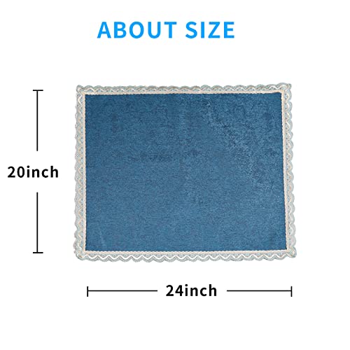 MINJIATEX Couch arm Covers,Non-Slip lace Sofa arm Cover Set of 2 Washable Sofa armrests Covers for Living Room Recliner Chair arm Cover Protectors for Leather Sofa armrest slipcover - color: Gydf-navy Blue
