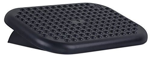 Mount-It Foot Rest Under Desk, 18 x 13 in Adjustable Ergonomic Footrest | 3 Tilt Angles Up to 30 Degrees, Non Slip Foot Stool at Work, Massage Surface, Durable Plastic, Home or Office, Black
