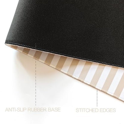 Beige Striped Desk Mat Cute Pastel XXL Large Gaming Mouse Pad Desk Pad Kawaii Aesthetic Home Office Decor Cozy Keyboard Laptop Computer Mat - color: A2- Beige