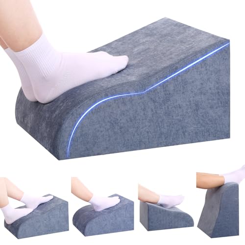 Foot Rest for Under Desk at Work, Ergonomic Under Desk Footrest with Washable Cover for Office, Home & Gaming Leg Elevation Pillow Blue - color: B-blue