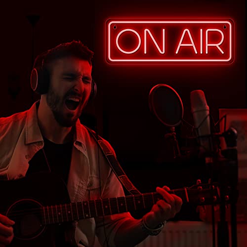 Lumoonosity On Air Neon Sign - Live Streaming/Recording Light Sign for Twitch, Tiktok, Youtube Streamers/Gamers - Red Cool On Air Led Light for Studio, Bedroom, Game Room Decor