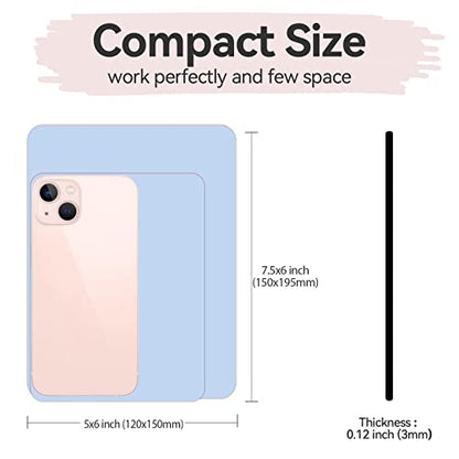 Small Mini Mouse Pad, 5x6 & 5.7x7.5 Inch, Portable, Waterproof, Non-Slip Rubber Base, Fits Wireless Laptop, Blue - color: Blue, size: 5.7x7.5 and 5x6 inches (set of 2)
