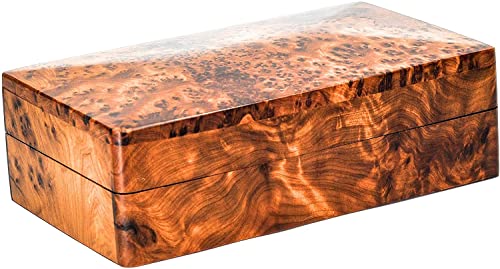 Hand Carved Wooden Multipurpose Keepsake Jewelry Decorative Art Box Storage Organizer (Large wood Box,Antique) (LARGE) - size: Large Thuya