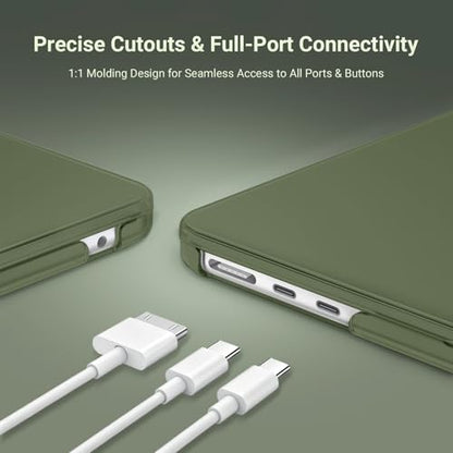 MOSISO Compatible with MacBook Air 13 inch Case M5 2026 M4 2025 M3 M2 2024-2022 A3449 A3240 A3113 A2681, Scratches-Resistant Protective Hard Shell for MacBook Air 13.6 inch Case, Army Green - color: Army Green
