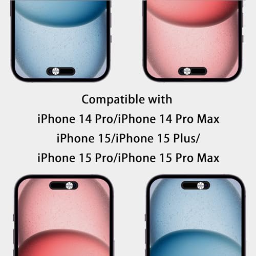 Webcam Cover,Front Camera Cover Compatible for iPhone 15/15 Plus/15 Pro/15 Pro Max/14 Pro/14 Pro Max,Protect Privacy and Security,Not Affect Face ID, 2 Pack-Silver - color: Silver