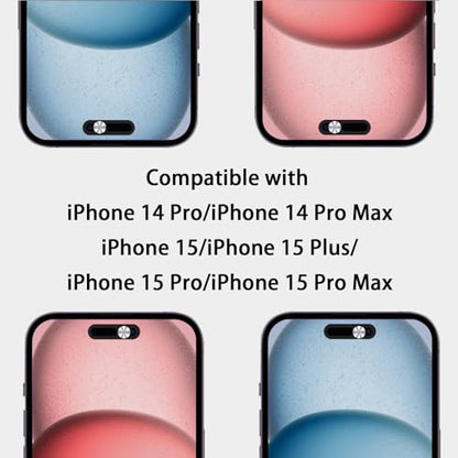 Webcam Cover,Front Camera Cover Compatible for iPhone 15/15 Plus/15 Pro/15 Pro Max/14 Pro/14 Pro Max,Protect Privacy and Security,Not Affect Face ID, 2 Pack-Silver - color: Silver