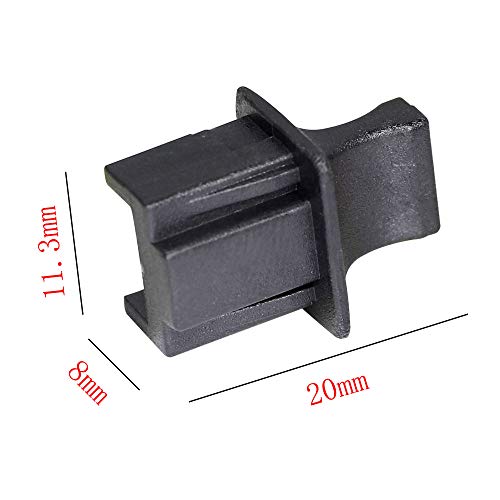 50PCS RJ45 Anti Dust Cover Cap Protector Protects Ethernet Hub Port by FENGQLONG (Black-Large)