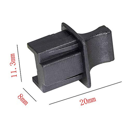 50PCS RJ45 Anti Dust Cover Cap Protector Protects Ethernet Hub Port by FENGQLONG (Black-Large)
