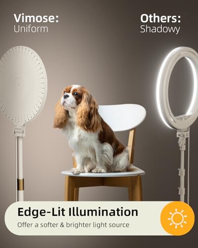 10.5" Ring Light with Stand and Phone Holder - 69" Tripod for iPhone with Light, Professional Led Ringlight for Video Recording/Make up/Streaming, Full Screen Light Ring for YouTube, Tiktok (White) - color: White