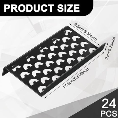 Yalikop 24 Pcs Trading Card Risers for Display Case Acrylic Modular Display Risers for Cardshow Vendor Sport Card Board Game(Semicircle) - style: Semicircle