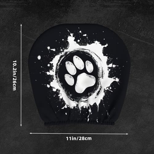 Dujiea 2 Pack Dog Paw Car Headrest Covers, Universal Soft Car Seat Head Rest Cover Protector, Vehicle Accessories Fabric Headrest Cover for Cars Vans Trucks - color: Dog Paw