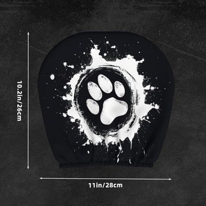 Dujiea 2 Pack Dog Paw Car Headrest Covers, Universal Soft Car Seat Head Rest Cover Protector, Vehicle Accessories Fabric Headrest Cover for Cars Vans Trucks - color: Dog Paw