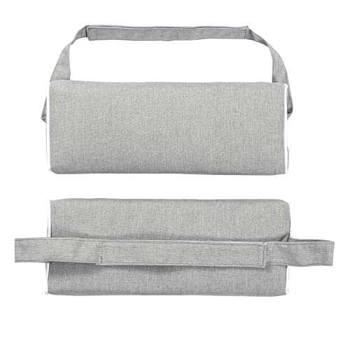 Enipate Outdoor Chaise Lounge Head Pillow, Pack of 2 Water Resistant Headrest Pillows with Elastic Band for Pool Patio Chairs - color: Grey