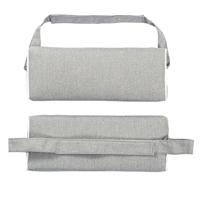 Enipate Outdoor Chaise Lounge Head Pillow, Pack of 2 Water Resistant Headrest Pillows with Elastic Band for Pool Patio Chairs - color: Grey