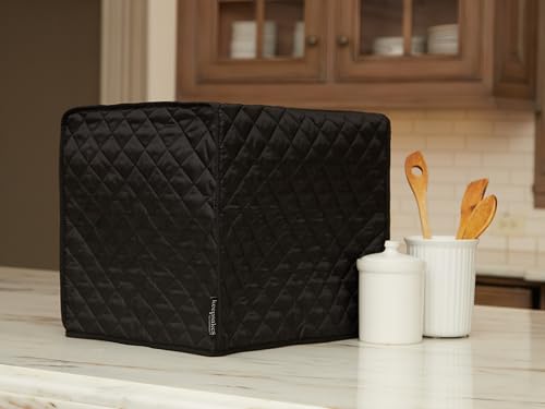 Covermates Keepsakes - Rectangular Appliance Cover - Dust Protection - Stain Resistant - Washable - Appliance Cover, Black - color: Black Quilted Polyester, size: 19W x 23D x 15H