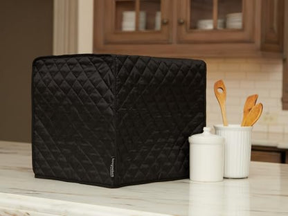 Covermates Keepsakes - Rectangular Appliance Cover - Dust Protection - Stain Resistant - Washable - Appliance Cover, Black - color: Black Quilted Polyester, size: 19W x 23D x 15H