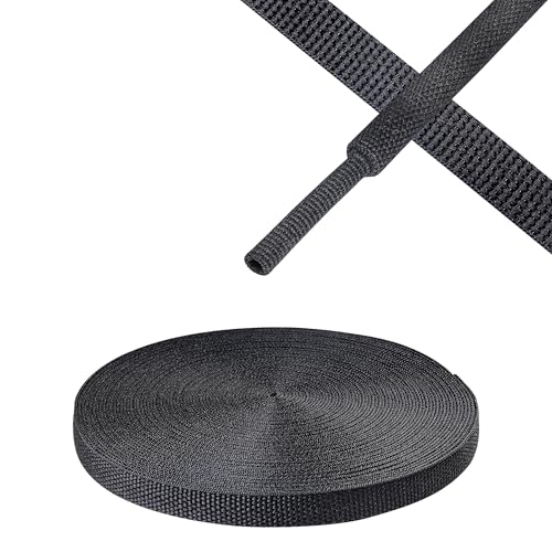 Black 2:1 Ratio Automotive Heat Shrink Braided Sleeving,Wear-Resistant Flat Woven Shrinkable Sleeve Fabric Car Cable Wires Hoses Protection (1/4"-50ft) - size: 1/4"-50ft