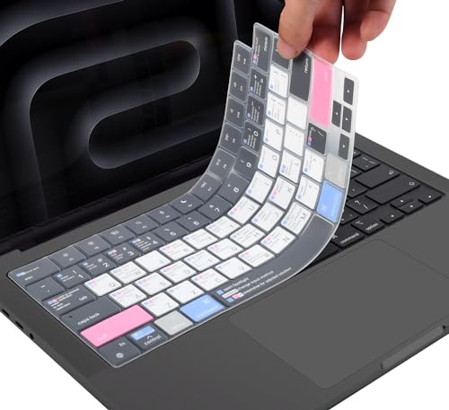 CaseBuy Premium Mac OS Keyboard Cover Shortcuts Compatible with MacBook Pro 14" 16" 2026-2023 with (M5 M4 M3) Pro/Max Chip A3426 A3427 A3428 A3429 A3434 A2918 A2991 A2992 MAC Hot Keys Keyboard Skin - size: MacBook Pro 14" 16" (2023-2026)