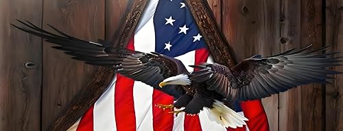 Large Gaming Mouse pad,Eagle，Flag Anti Slip Rubber Base Mouse pad, Suitable for Computer, Laptop, Office Desk Accessories - color: Eagle，Flag