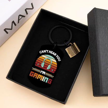 Video Game Keychain for Men Gaming Gift for Game Lovers Birthday Gifts for Boyfriend Cool Gaming Player Gifts for Teenager Husband Funny Gift for Teen Boys