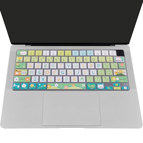 Cute Silicone Keyboard Cover for 2021-2024 MacBook Air 13.6" 15" A2941 A3114 A2681 A3113, MacBook Pro 14" 16" A2442 A2779 A2918 A2992 A2485 A2780 A2991 A3112 A3401 A3406 M4 M3 M2 M1 Max, Cute Flowers - color: Cute Flowers