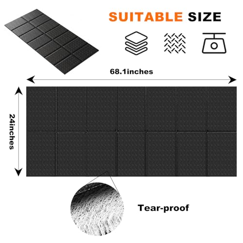 Stepwaver Walking Pad Mat for Carpet, 68"x24" Treamill Mat for Hardwood Floors, High Density, 0.2" Thickness, Folable, Floor Protection Mats for Bike, Elliptical, Treadmill - size: 68"L x 24"W x 0.3"Th