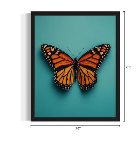 Butterfly Wall Art Print Poster, Insect Posters Prints Enntomological Painting Artwork 221 (Butterfly, 16 x 20 inches, Unframed) - color: Butterfly, size: 20"L x 16"W