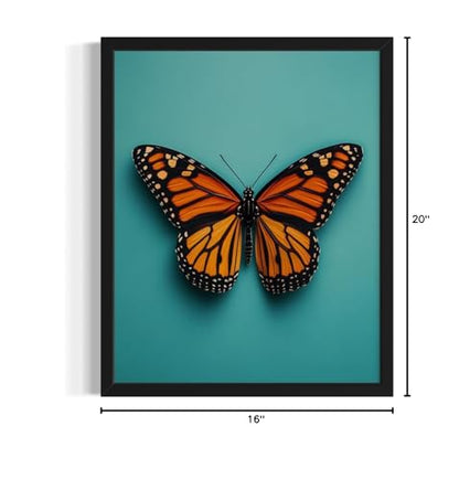 Butterfly Wall Art Print Poster, Insect Posters Prints Enntomological Painting Artwork 221 (Butterfly, 16 x 20 inches, Unframed) - color: Butterfly, size: 20"L x 16"W