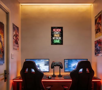 12x8in Neon Metal Game Sign Game Room Hobby Accessories | teen collectibles,retro posters,arcade merch,male novelties - color: PM321003, size: 12" x 8"