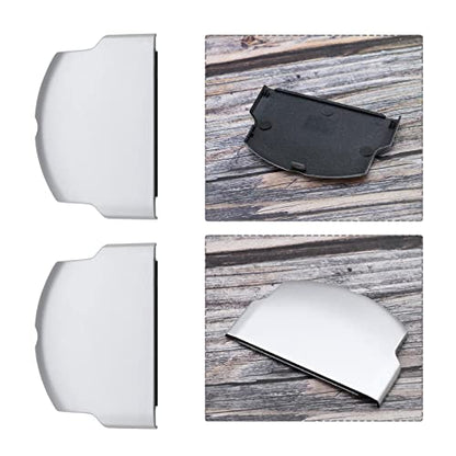 SING F LTD 2PCS Replacement Battery Door Covers Cases Protectors Compatible with Sony PSP 2000 2003 2004 3000 3003 3004 Silver Plastic Console Accessories - color: Silver
