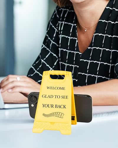 Funny Desk Shelf Decor, Welcome Glad See Back Mini Desk Sign | Welcome Glad See Back Sign, Funny Shelf Sign, Home Office Decor, Mini Desk Sign - style: Glad To See Your Back
