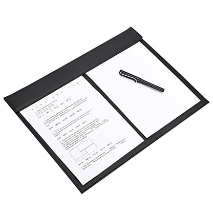 KINGFOM 18''x14'' Large Rectangle A3 Desk Writing & Drawing Desk Pad &Board Table Protector Mat with Paper Clip on Top Black - color: Black-a186