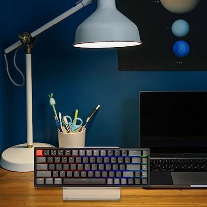 GEEKRIA Keyboard Display Stand, Acrylic Mechanical Gaming Keyboard Holder for 60%, 75%, 80%, 96% Computer keyboard (transparent)