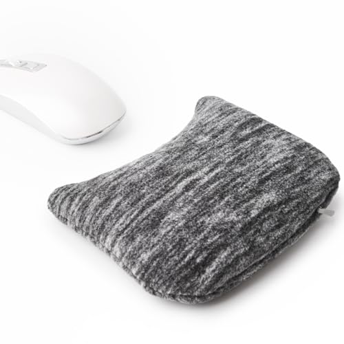 Large Mouse Wrist Rest Bean Bag, Ergonomic Mouse Support Pad Filled Ergo Beads for Computer, Laptop, PC Gaming (Dark Gray) - color: Dark Gray