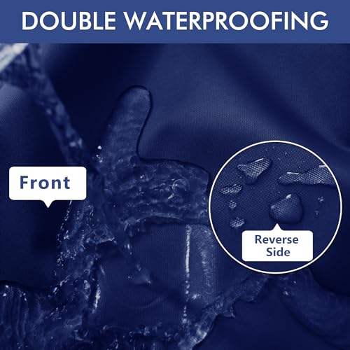 Outdoor Chair Cushions 22 x 22 Inch Water Resistant Patio Chair Cushions with Tie 3 Year Color Fastness Thick Outdoor Seat Cushion for Garden Lawn Patio Furniture Navy Set of 2 - color: Navy, size: 22*22*3 Inch (Square)