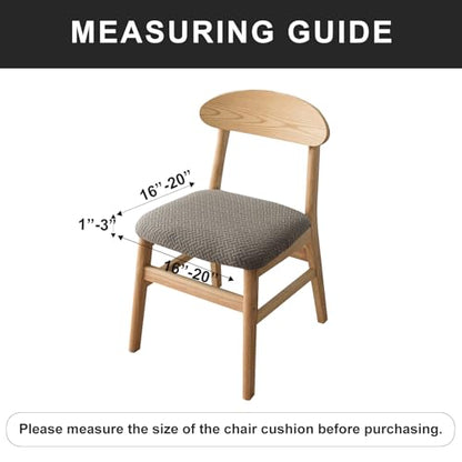 Genina Seat Covers for Dining Room Chair Seat Slipcovers Kitchen Chair Covers (Gray, 6 Pcs) - color: Grey, size: 6 PCS