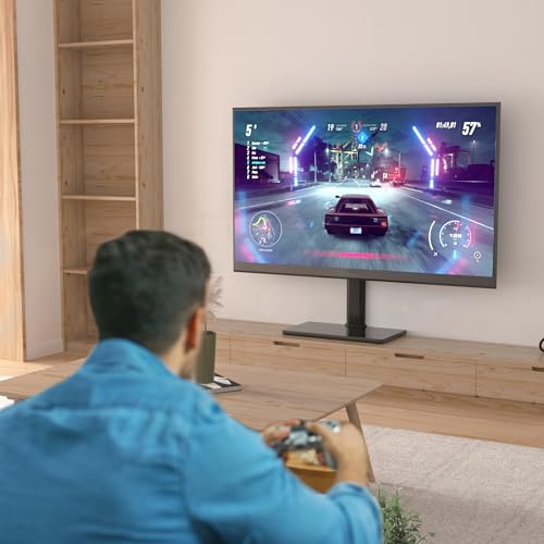 XINLEI Universal Swivel TV Stand Base Table Top TV Stand for 32-75 Inch TVs 60 Degree Swivel, 12 Height Adjustable Monitor Mount Stand, Max VESA 600x400mm,Holds up to 99lbs TS204 - style: 600x400mm Vesa