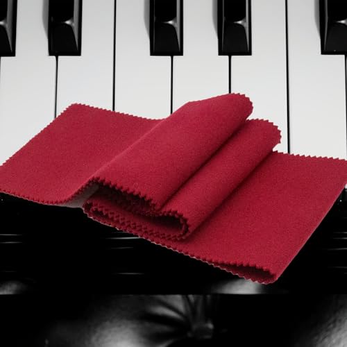 CashBeat 88 Key Piano Keyboard Dust Cover Velvet Red Gray Set | Velvet cloth, red and gray 2-pack, fits 88-key upright grand digital piano, anti-dust keyboard protector - size: cover