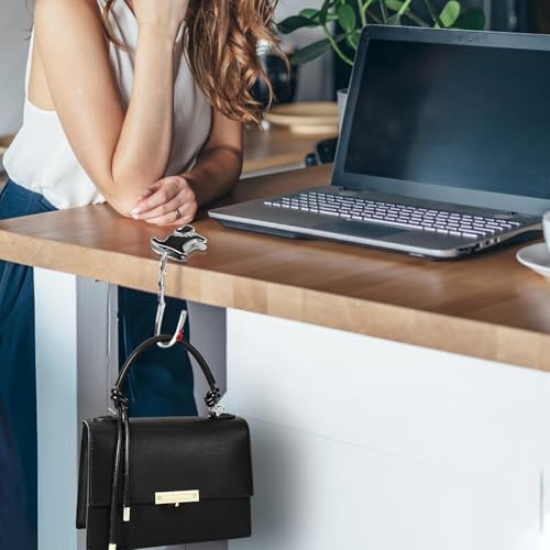 Purse Hooks for Table and Bars,Portable Purse Hanger Organizers Hooks,Foldable Folding Purse Table Hook Hanger(Cat Design)
