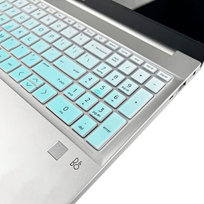 Keyboard Cover for 17.3 HP Laptop 17 17-cp 17z-cp 17-cn 17z-cp000 17-cp0056 17-cp1035cl 17-cp2124od 17-cp0700dx 17-cp0025cl 17-cp0031 17-cp0004dx 17-cp0035cl 17cp0097nr 17-cp0002ds 17-cp1124od - color: MintGreen(Regular Letters)