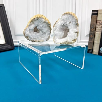 Plymor Clear Acrylic Short Square Display Riser, 3.5" H x 7" W x 7" D (1/4" thick) - size: 3.5" x 7" x 7"