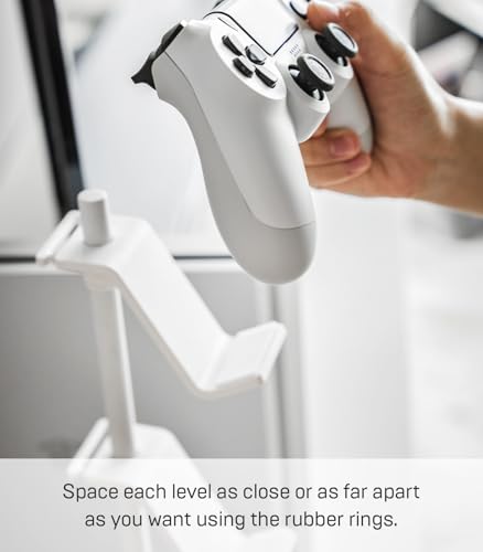 YAMAZAKI Home Smart Universal Adjustable Game Controller Stand/Controller Holder - Steel - color: White