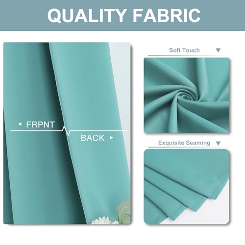 ChrisDowa Blackout Curtains for Bedroom and Living Room 40 Inches Long | 2 Panels Set, Thermal Insulated, Light Blocking, Room Darkening, Grommet, Window Treatment Drapes, Aqua, 29 x 40 Inch - color: Aqua, size: 29"W x 40"L (Pack of 2)
