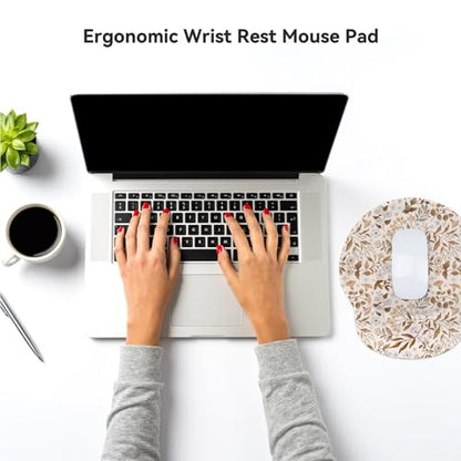 RICHEN Ergonomic Mouse Pad with Wrist Support,Non-Slip Rubber Base for Computer Laptop & Mac,Lightweight Rest for Home,Office & Travel (Sicilian Flowers) - color: Sicilian Flowers